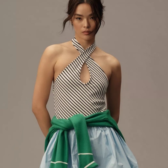 NWT Anthropologie Maeve Twist front halter size XL - Picture 1 of 4